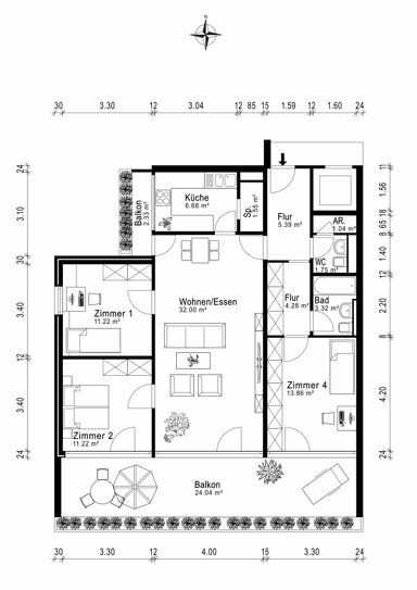 Wohnung zum Kauf 495.000 € 4 Zimmer 103 m² 3. Geschoss Am Wald Taufkirchen 82024