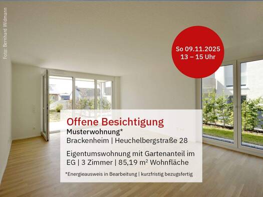 Wohnung zum Kauf - Neubau provisionsfrei 499.000 € 3 Zimmer 87 m² 2. Geschoss Silcherstraße 0 Brackenheim 74336
