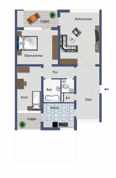 Wohnung zum Kauf provisionsfrei 214.000 € 3 Zimmer 78,7 m² 5. Geschoss Carl-Justi-Straße 23 Neu-Endenich Bonn 53121