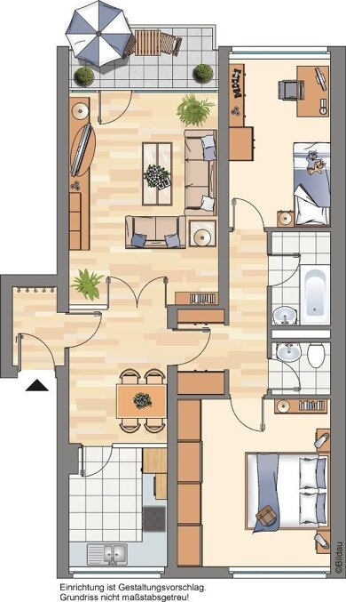 Wohnung zur Miete 649 € 3 Zimmer 76,7 m² 3. Geschoss frei ab 14.03.2025 Fehmarnweg 12 Ost Recklinghausen 45665