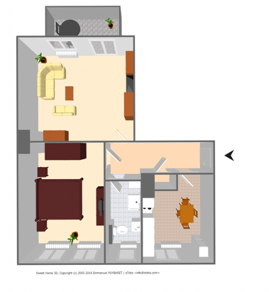Wohnung zur Miete 380 € 2 Zimmer 54,3 m² Erdgeschoss Diesterwegstr. 3 Rauschwalde Görlitz 02827