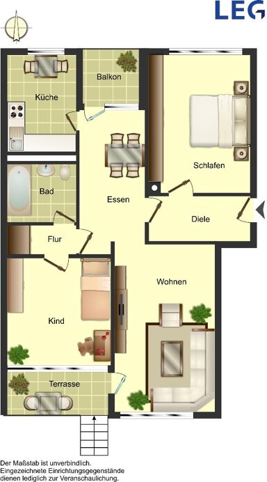 Wohnung zur Miete 869 € 3,5 Zimmer 84,3 m² 3. Geschoss frei ab 13.03.2025 Max-Planck-Straße 14 West Ratingen 40880