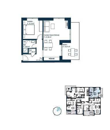 Wohnung zum Kauf 295.000 € 2 Zimmer 59,3 m² 1. Geschoss Bruno-Lorenzen-Schule Schleswig 24837