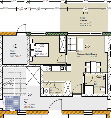 Wohnung zum Kauf Provisionsfrei 198.000 € 2 Zimmer 52,6 m² Erdgeschoss Orscholz Mettlach 66693