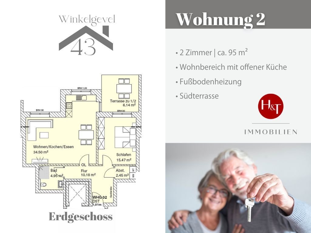 Wohnung zum Kauf provisionsfrei 278.000 € 2 Zimmer 73 m²<br/>Wohnfläche Brinkum Stuhr 28816