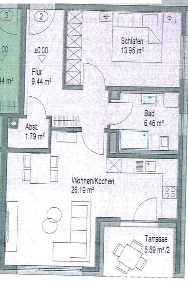 Wohnung zur Miete 610 € 2 Zimmer 58,8 m² Erdgeschoss Brunnleitstr. 9 Neumarkt Neumarkt in der Oberpfalz 92318