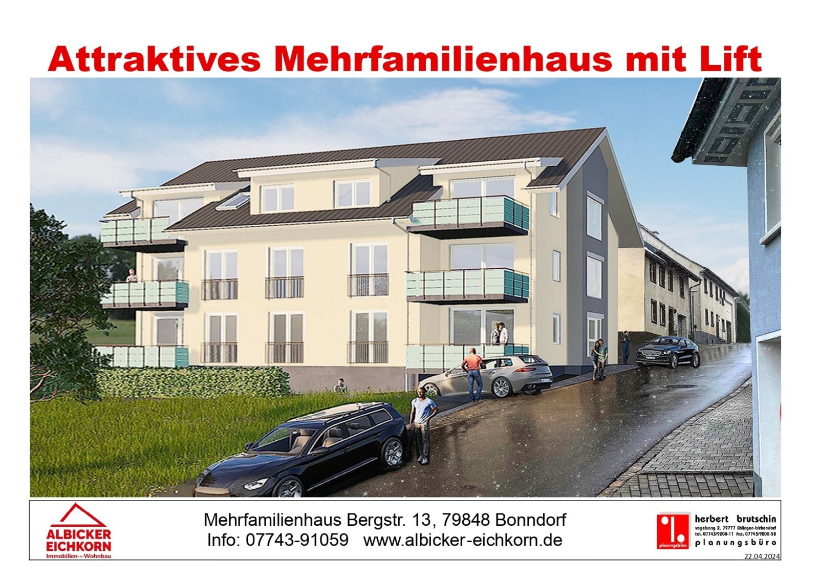 Wohnung zum Kauf provisionsfrei 409.900 € 4 Zimmer 100 m²<br/>Wohnfläche 1.<br/>Geschoss Bergstr. 13 Bonndorf Bonndorf im Schwarzwald 79848