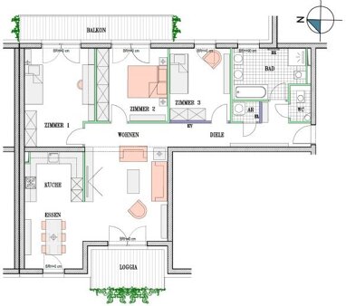 Wohnung zum Kauf Provisionsfrei 452.000 € 4 Zimmer 113,1 m² 1. Geschoss Fettenvorstadt / Stadtrandsiedlung Greifswald 17489