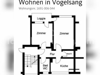 Wohnung zur Miete 485 € 2 Zimmer 55 m² 2. Geschoss Vogelsang Köln 50829
