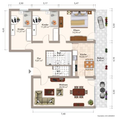 Wohnung zum Kauf 550.000 € 4 Zimmer 100 m² 1. Geschoss Unterhaching 82008