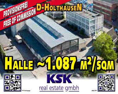 Produktionshalle zur Miete Provisionsfrei 1.087,5 m² Lagerfläche Holthausen Düsseldorf 40589